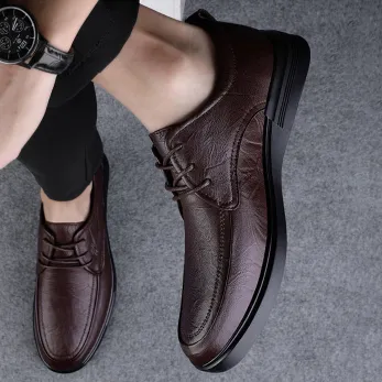  BREATHABLE BRITISH SOFT SOLE COMFORTABLE LEATHER SHOES 2801DBr